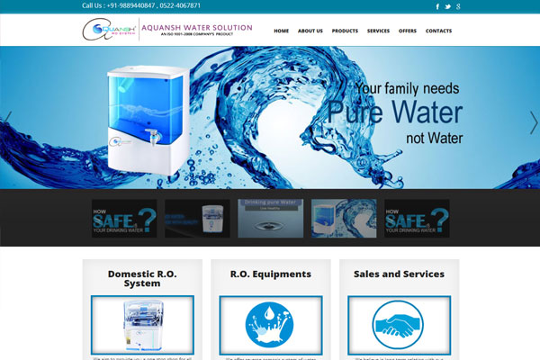 Water Purifier Website Design