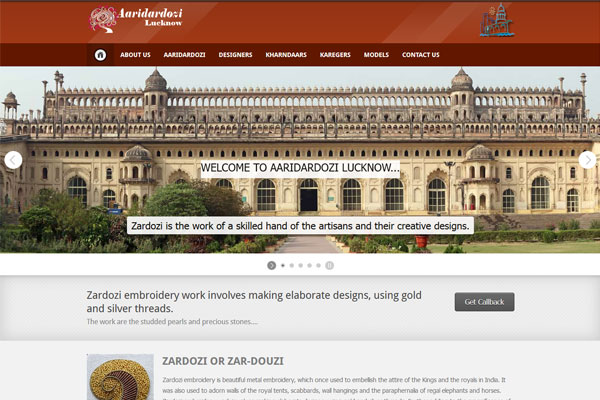 Aari Zardozi Website Design